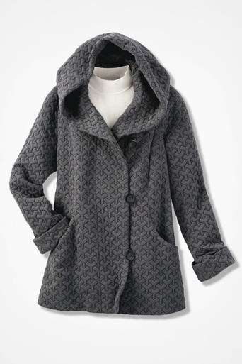 First Frost Textured Knit Coat