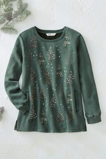 Forest of Firs Tunic Sweatshirt