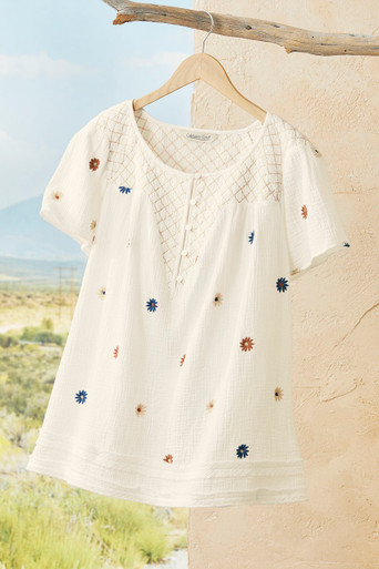Marigold Gauze Top