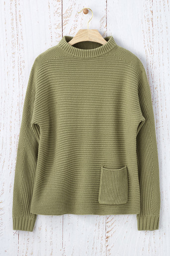 Ottoman Patch-Pocket Sweater
