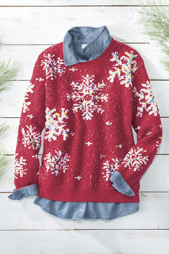 Snowflake Bouclé Pullover