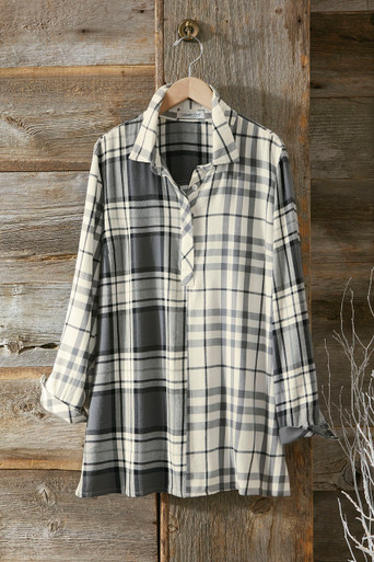 Soft Touch Mixed Plaid Top